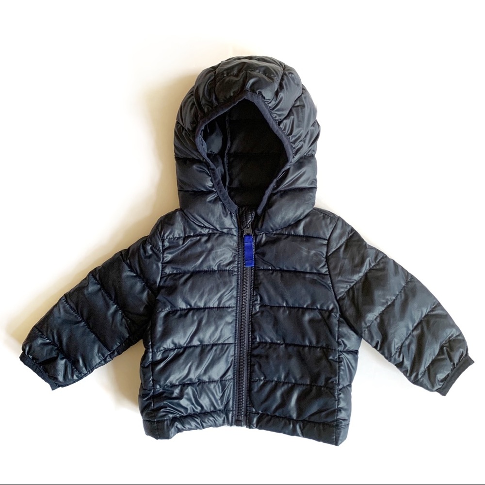 Primary Lightweight Navy Puffer, 0-6 months